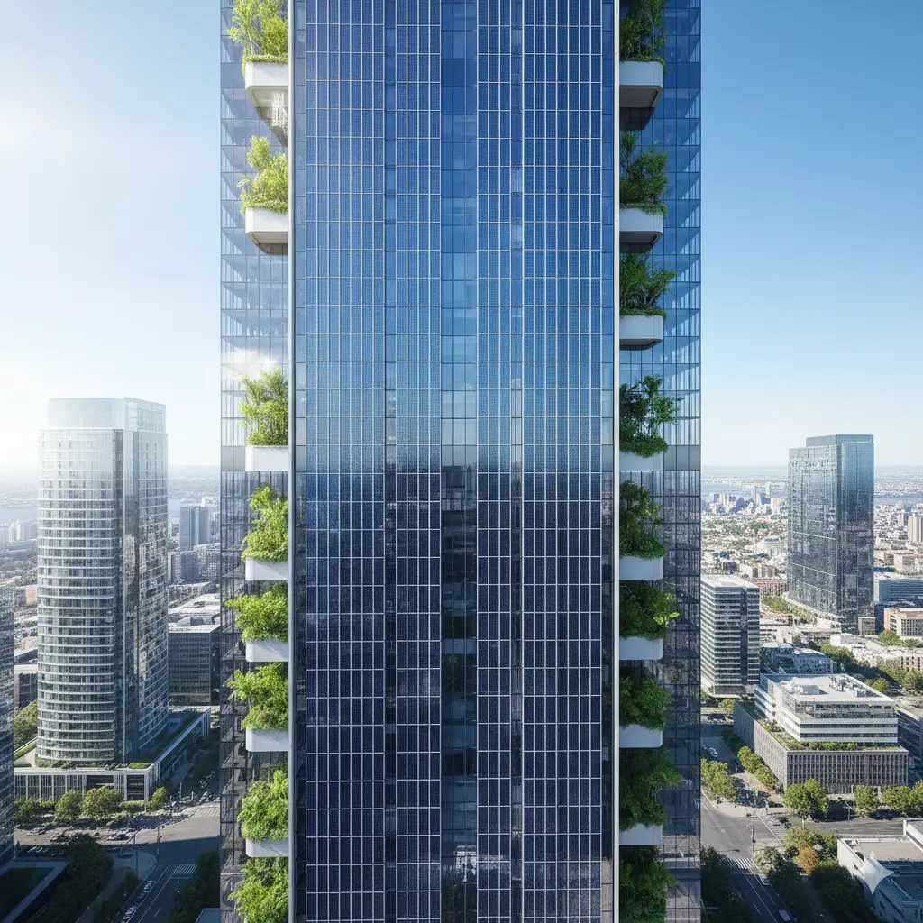 pv anlage hochhaus vertikal gemini