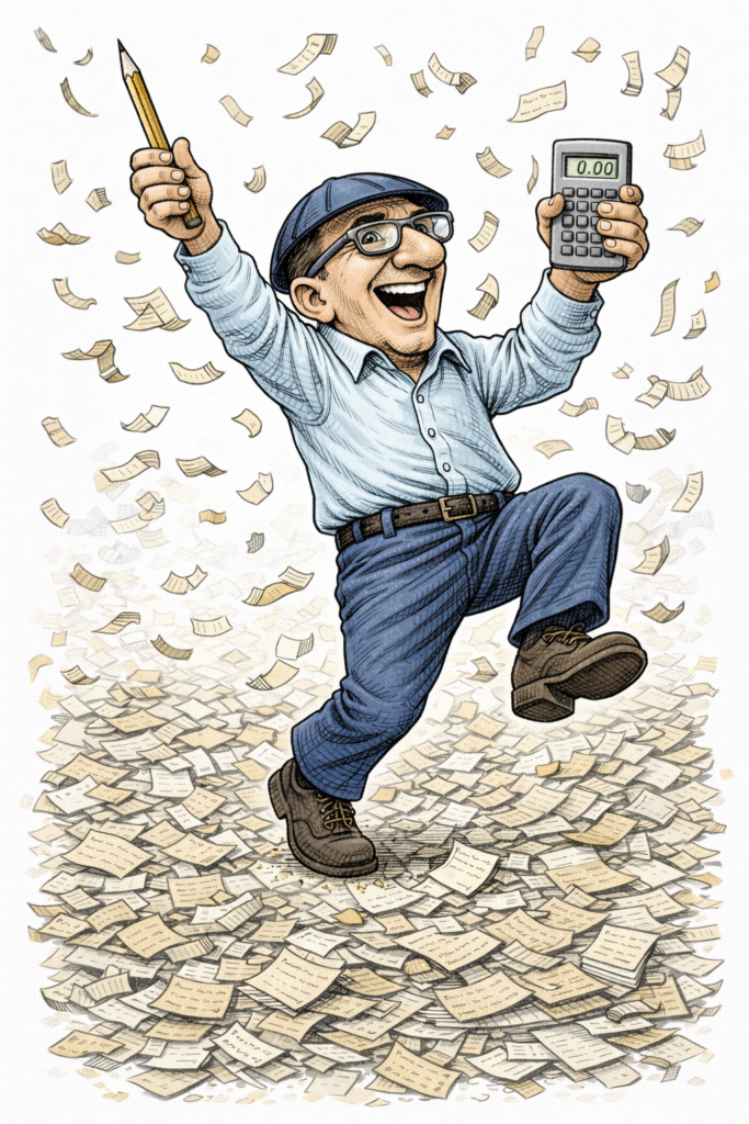 buchhalter und konfetti